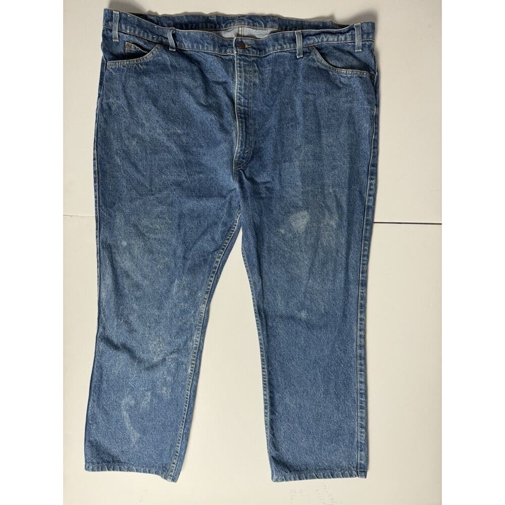 Vintage Levis 549 Jeans Men’s 52x28 Leather Tab Blue Denim 80s 1986 - Picture 2 of 13